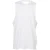 SF Women Dames/Dames Hoge Hals Schuine Armgat Vest Top (Wit)