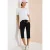Cecil Dames Mid Waist Slim Legs broek met omslag in Zwart