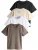 The Set Shirt  ecru / aardetinten / zwart / wit