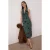 TRENDYOLMİLLA Dames Groen Bloemen Midi Mouwloos Diploma-uitreiking / Gala Bodycon Jurken
