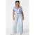 MS Mode rechtvallend T-shirt met print Plus Size – blauw