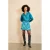 Lofty Manner satijnen blouse blauw