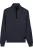 Baileys Half-Zip Sweater donkerblauw, Effen
