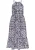 Faina midi-jurk Dames Zwart Wit Leo