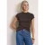 Street One Dames Basic Shirt met col in Bruin