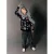 NAME IT KIDS kersttrui met print – donkerblauw