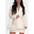 NIKKIE double breasted blazer met split – ecru