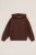 WE Fashion – Jongens hoodie met embroidery – Regular fit – Donkerbruin – Katoen –