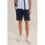 WE Fashion loose chino short donkerblauw