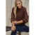 Dikke Gebreide Crew Neck Lange Trui