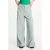 POM Amsterdam wide leg high waist broek met krijtstreep groen