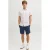 JJ REBEL JREBSUNNY regular chino short met linnen donkerblauw