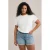 WE Fashion Curve T-shirt wit