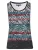 KOROSHI Top  blauw / turquoise / rood / zwart