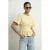 HYPEDROP T-shirt met peplum en plooien – geel