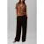 Calvin Klein Crepe Short Sleeve Draped Wrap Top Executive Brown