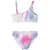NAME IT KIDS one shoulder bikini blauw/roze/wit