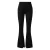 Dames mid-rise flared ribbed jersey broek QS