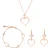 Orphelia ‘Alfina’ Dames 925 Sterling Zilveren Set: Ketting + Armband + Oorbellen – Roze SET-7383