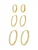 Hey Happiness Oorbellen ‘Clear Trio’  goud