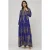 Geprinte Viscose Maxi-jurk met Hemd-kraag