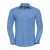 Russell Collection Heren Poplin Getailleerd Overhemd met Lange Mouwen (Bedrijfsblauw)
