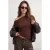 TRENDYOLMİLLA Dames Bruin Effen Lang Getailleerd Blouses