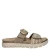Nelson Flex suède slippers met klittenband taupe