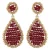 Candy Sweet Jewellery oorbellen CS24238 goudkleurig/donkerrood