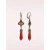 Crimson Agate oorbellen in rood