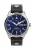 TIMEX Analoog horloge ‘Day-Date’  navy / bruin / zilver