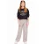 Retour Jeans oversized sweater met tekst – zwart