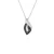 Zwart en wit zirkoniumoxide vlam ketting 925
