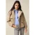 Oltre Short Cotton Blend Trench Coat Beige