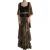 Pailletten Luipaardprint Laagjes Maxi-jurk