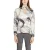 Abstracte Print Blouse Keyhole Hals Lange Mouwen