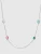 Luxenter Ketting met veelkleurige zirkonia, afwerking in rhodium – Nodiya