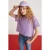 T-shirt met ronde hals van ribstof