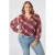 MS Mode geruite blouse Plus Size – rood