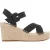 Boss Espadrilles met bandjes en sleehak voor dames (Zwart)