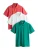 Next Shirt  smaragd / knalrood / wit