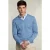 River Woods Basic Merino V-neck Pullover Dark Chambray Mix Blue
