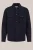 Blue Ridge – Heren jacquard overshirt met ingeweven print – Boxy Fit – Donkerblauw – Katoen –