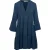 Indigo jurk met geplooide naden