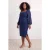 Trendyol Curve Dames Blauw Effen Midi Lang Stijlvol/Avond Bodycon Grote maten Jurk