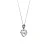 Orphelia ‘Jasmina’ Dames 925 Sterling Zilveren Ketting met Hanger – Zilver/Roze ZH-7483