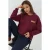Geborduurd Crew Neck Verhoogd Sweatshirt