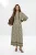 Trendyol Modest Dames Kaki Etnisch patroon Maxi Lang Casual A-lijn Modest Jurken
