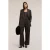 Motivi Palazzo Pants In Yarn-dyed Fabric Brown