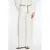 comma wide leg high waist casual broek met linnen wit